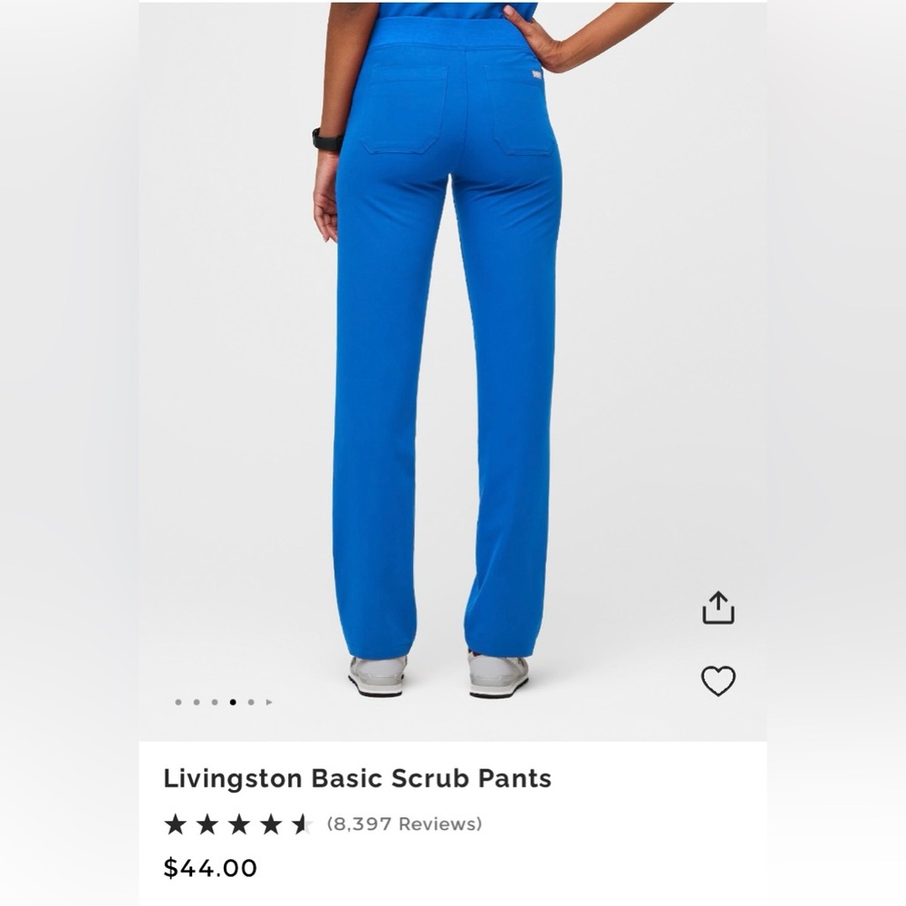 FIGS (2 PAIRS) Royal Blue Livingston Pants size L